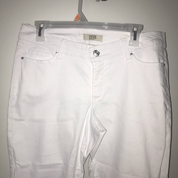 NWOT Vintage America white capris - Picture 8 of 9